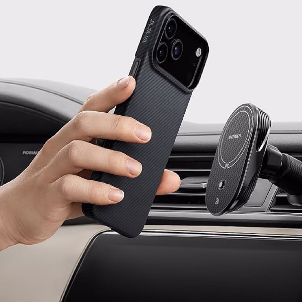 Чохол Pitaka Ultra-Slim Twill Black/Grey для iPhone 17 Pro Max - 4